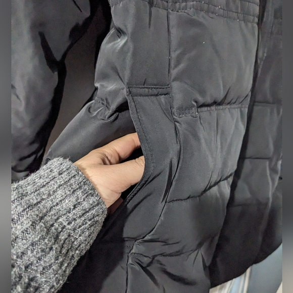 Bebe women's winter down puffer hooded jacket, black, size 3X - Picture 5 of 14